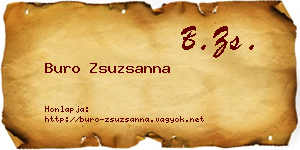 Buro Zsuzsanna névjegykártya